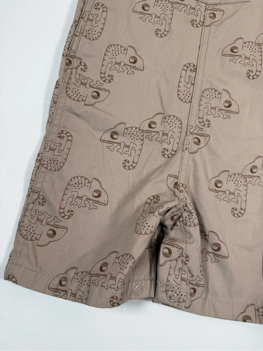 CARTER’S Boys Chameleon Shortalls Romper 24m Safari Animal Overalls Zoo Explorer